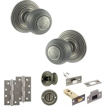 Old English Ripon Door Knob Pack - Bathroom Set