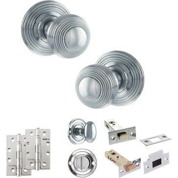 Old English Ripon Door Knob Pack - Bathroom Set