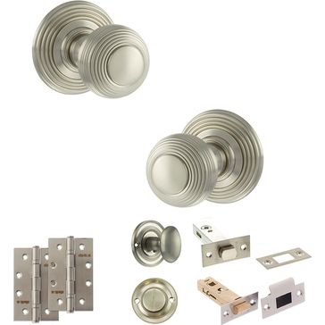 Old English Ripon Door Knob Pack - Bathroom Set