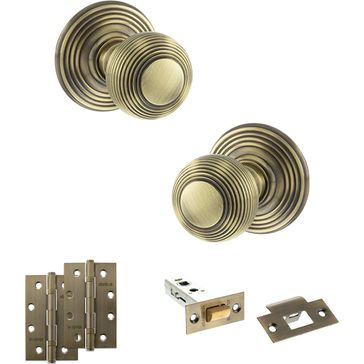 Old English Ripon Door Knob Pack - Latch Set