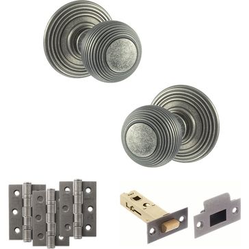 Old English Ripon Door Knob Pack - Latch Set