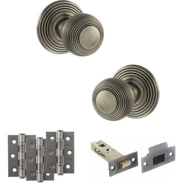 Old English Ripon Door Knob Pack - Latch Set