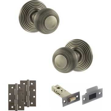 Old English Ripon Door Knob Pack - Latch Set