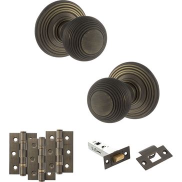 Old English Ripon Door Knob Pack - Latch Set