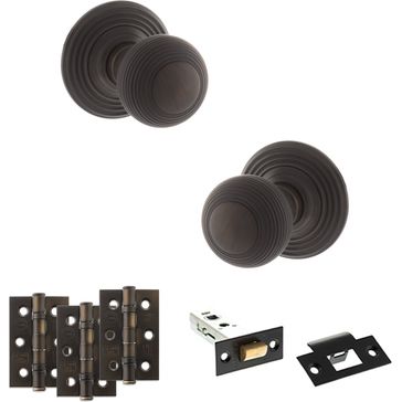 Old English Ripon Door Knob Pack - Latch Set