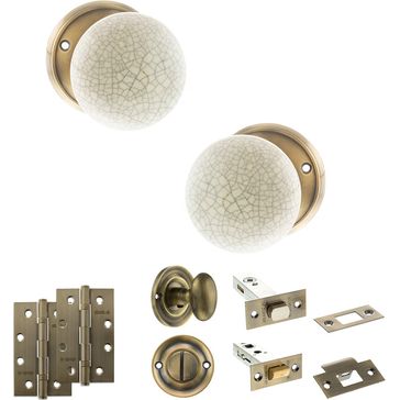 Old English Skipton Door Knob Pack - Bathroom Set