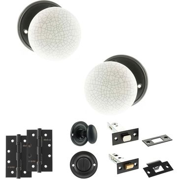 Old English Skipton Door Knob Pack - Bathroom Set