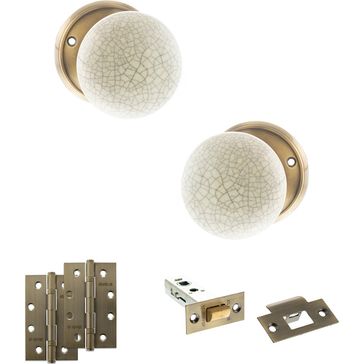 Old English Skipton Door Knob Pack - Latch Set