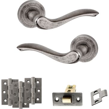 Old English Warwick Door Handle Pack - Latch Set