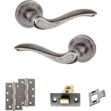 Old English Warwick Door Handle Pack - Latch Set