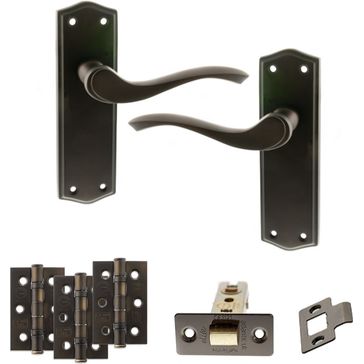 Old English Warwick Door Handle Pack - Latch Set