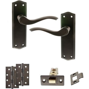 Old English Warwick Door Handle Pack - Latch Set