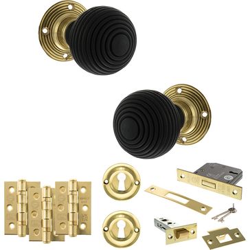 Old English Whitby Door Knob Pack - Lock Set alternative