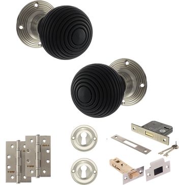 Old English Whitby Door Knob Pack - Lock Set