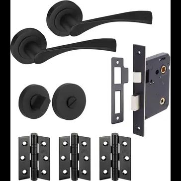 JB Kind Boston Black Door Handle Latch Pack