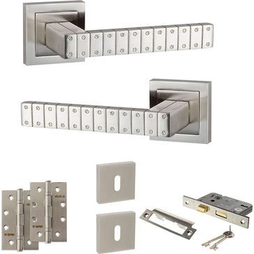 Senza Pari Bianca Door Handle Pack (3 Lever Lock Set)