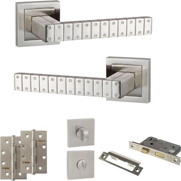 Senza Pari Bianca Door Handle Pack (Bathroom Set)