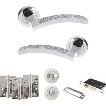 Senza Pari Crystal Door Handle Pack (Bathroom Set)