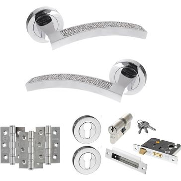 Senza Pari Crystal Door Handle Pack (Euro Lock Set) alternative