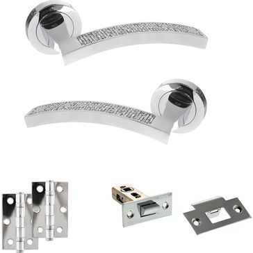 Senza Pari Crystal Door Handle Pack (Latch Set)