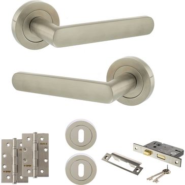 STATUS Carolina Door Handle Pack (3 Lever Lock Set)