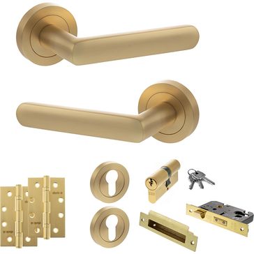 STATUS Carolina Door Handle Pack (Euro Lock Set)