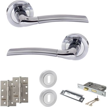 STATUS Indiana Door Handle Pack (3 Lever Lock Set)