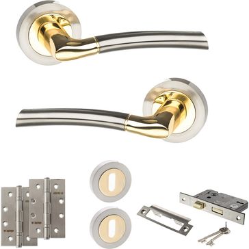 STATUS Indiana Door Handle Pack (3 Lever Lock Set)