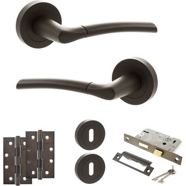 STATUS Indiana Door Handle Pack (3 Lever Lock Set)