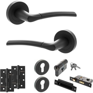 STATUS Indiana Door Handle Pack (Euro Lock Set)