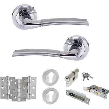 STATUS Indiana Door Handle Pack (Euro Lock Set) alternative