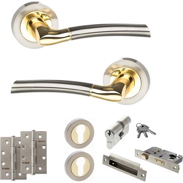 STATUS Indiana Door Handle Pack (Euro Lock Set)