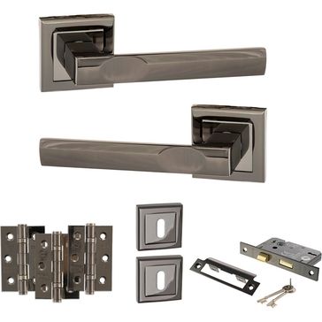 STATUS Kansas Door Handle Pack (3 Lever Lock Set)