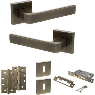 STATUS Montana Door Handle Pack (3 Lever Lock Set)