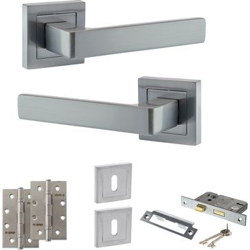 STATUS Montana Door Handle Pack (3 Lever Lock Set)