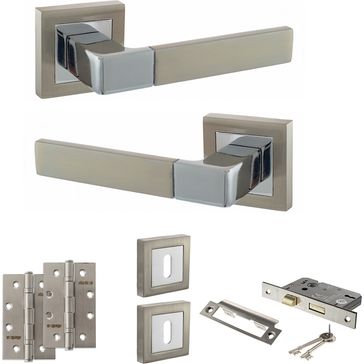 STATUS Montana Door Handle Pack (3 Lever Lock Set)