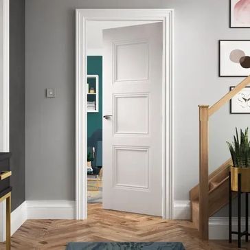 JB Kind Catton 3 Panel White Primed FD30 Fire Door alternative