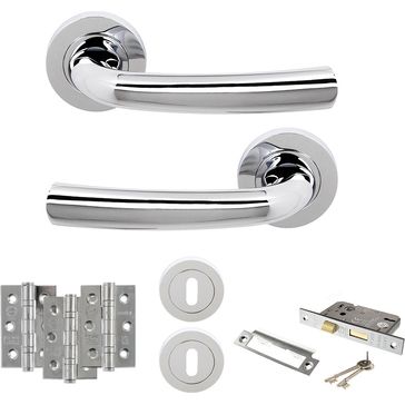 STATUS Nevada Door Handle Pack (3 Lever Lock Set) alternative
