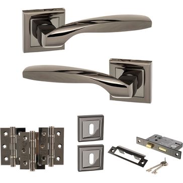 STATUS Oklahoma Door Handle Pack (3 Lever Lock Set)