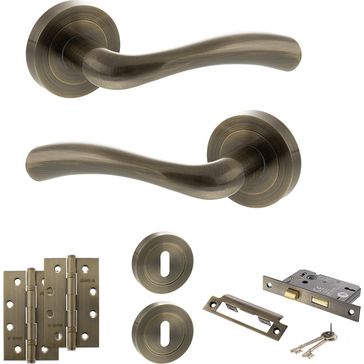 STATUS Texas Door Handle Pack (3 Lever Lock Set)