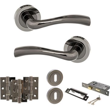 STATUS Texas Door Handle Pack (3 Lever Lock Set)