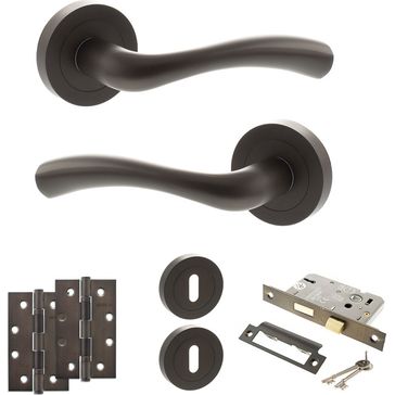 STATUS Texas Door Handle Pack (3 Lever Lock Set)
