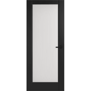 Mendes Black Ravenna Reeded 1 Light Pre-Finished - Internal Door