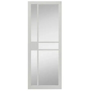 JB Kind City Art Deco Style White Clear Glazed Door