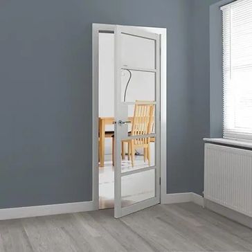 JB Kind Metro White Urban Industrial 5 Light Glazed Internal Door alternative