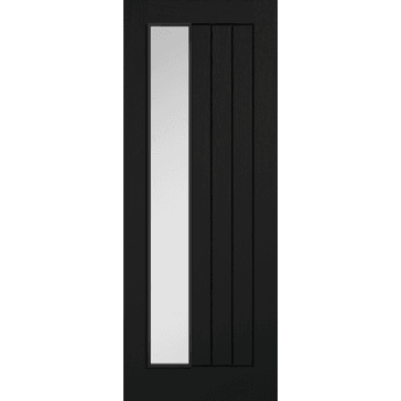 Mendes Black Oak Mexicano 1 Light Clear Glazed Internal FD30 Fire Door