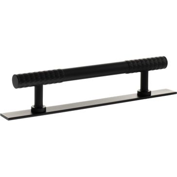 Millhouse Brass Chrysler Diamond T-Bar Cabinet Pull Handle on Backplate