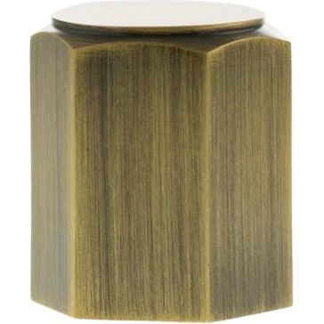 Millhouse Brass Pennington Hexagonal Cylinder Cabinet Knob Handle
