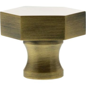 Millhouse Brass Pennington Hexagonal Cabinet Knob Handle
