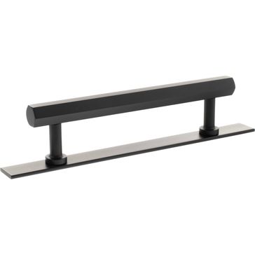 Millhouse Brass Pennington Hexagonal T-Bar Cabinet Pull Handle on Backplate